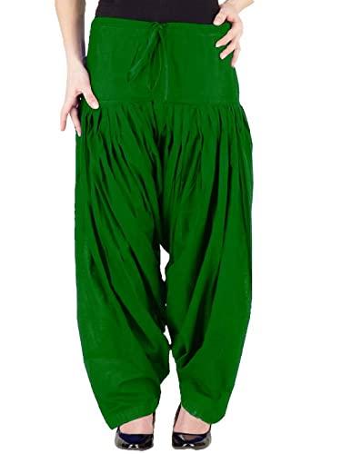 patrorna women regular fit salwar pant (pt8a92_bottle green_6xl)