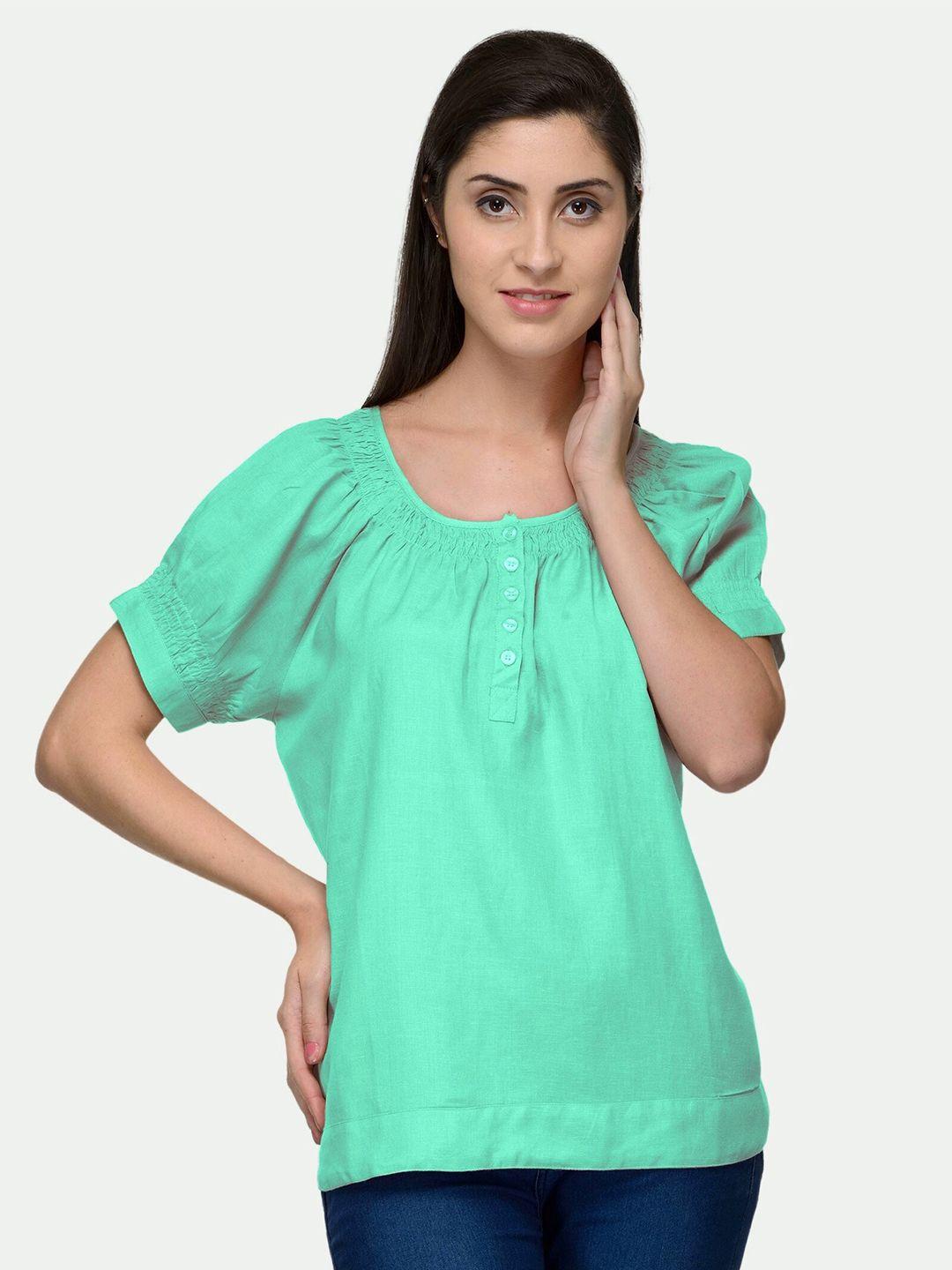 patrorna women sea green top