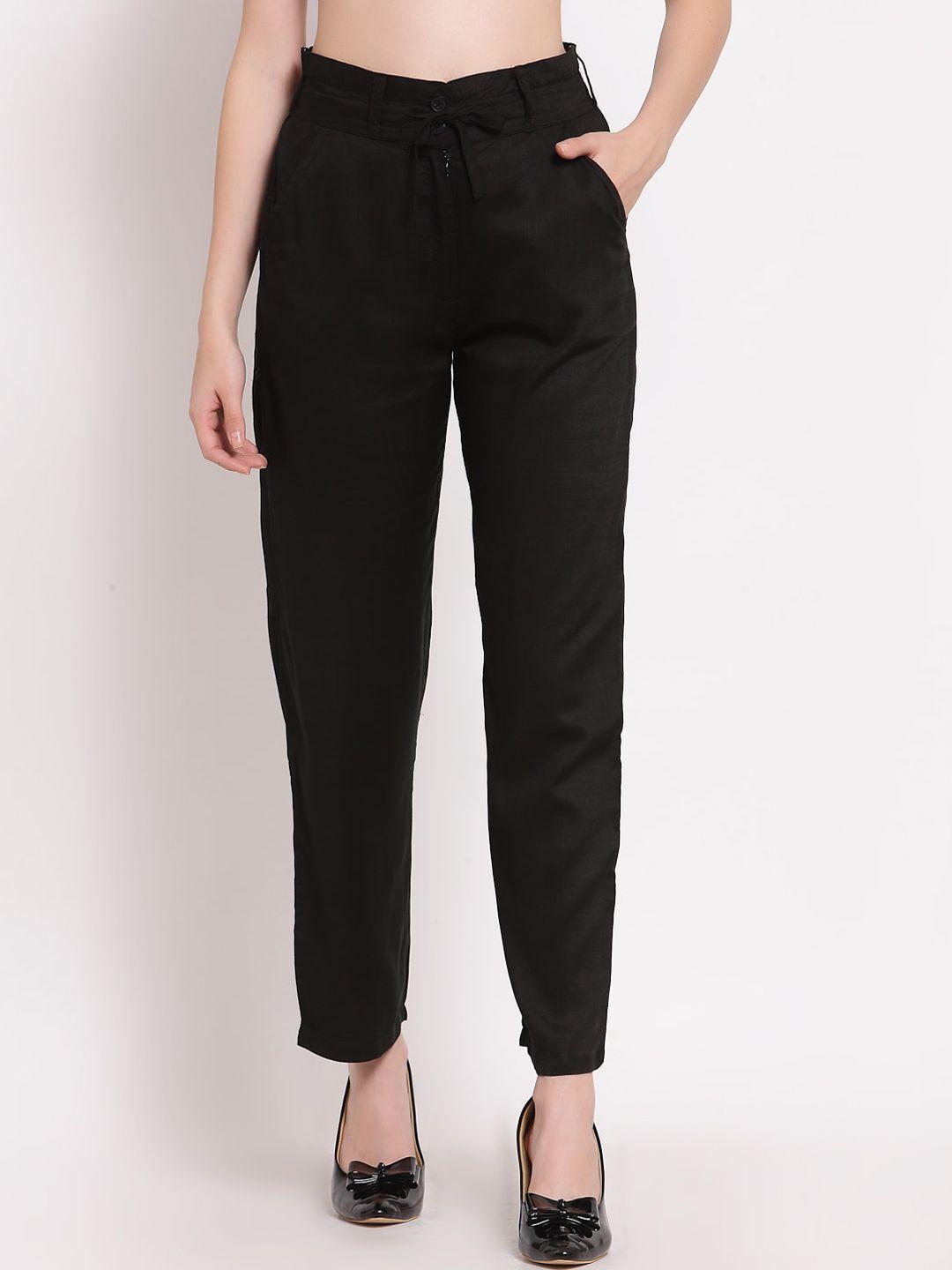 patrorna women smart mid-rise trousers