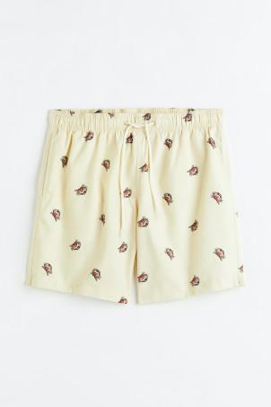 patterned swim shorts