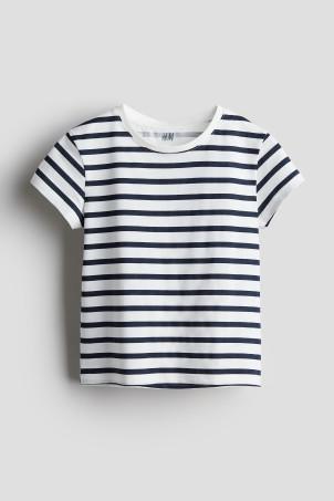 patterned cotton jersey t-shirt