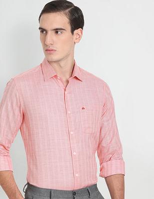 patterned dobby formal shirt