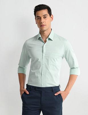 patterned dobby manhattan slim fit shirt