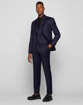 patterned extra slim fit 3-piece suit