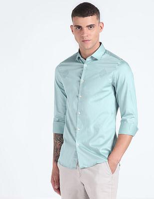 patterned jacquard cotton shirt