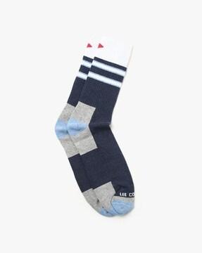 patterned-knit everyday mid calf-length socks