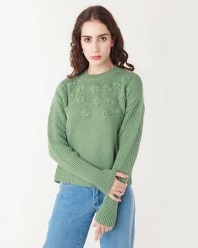 patterned knit pullover