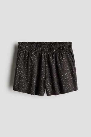 patterned paper bag shorts