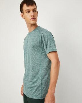 patterned regular fit crew-neck t-shirt