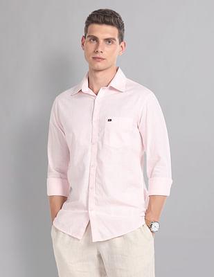 patterned slim fit summer shirt