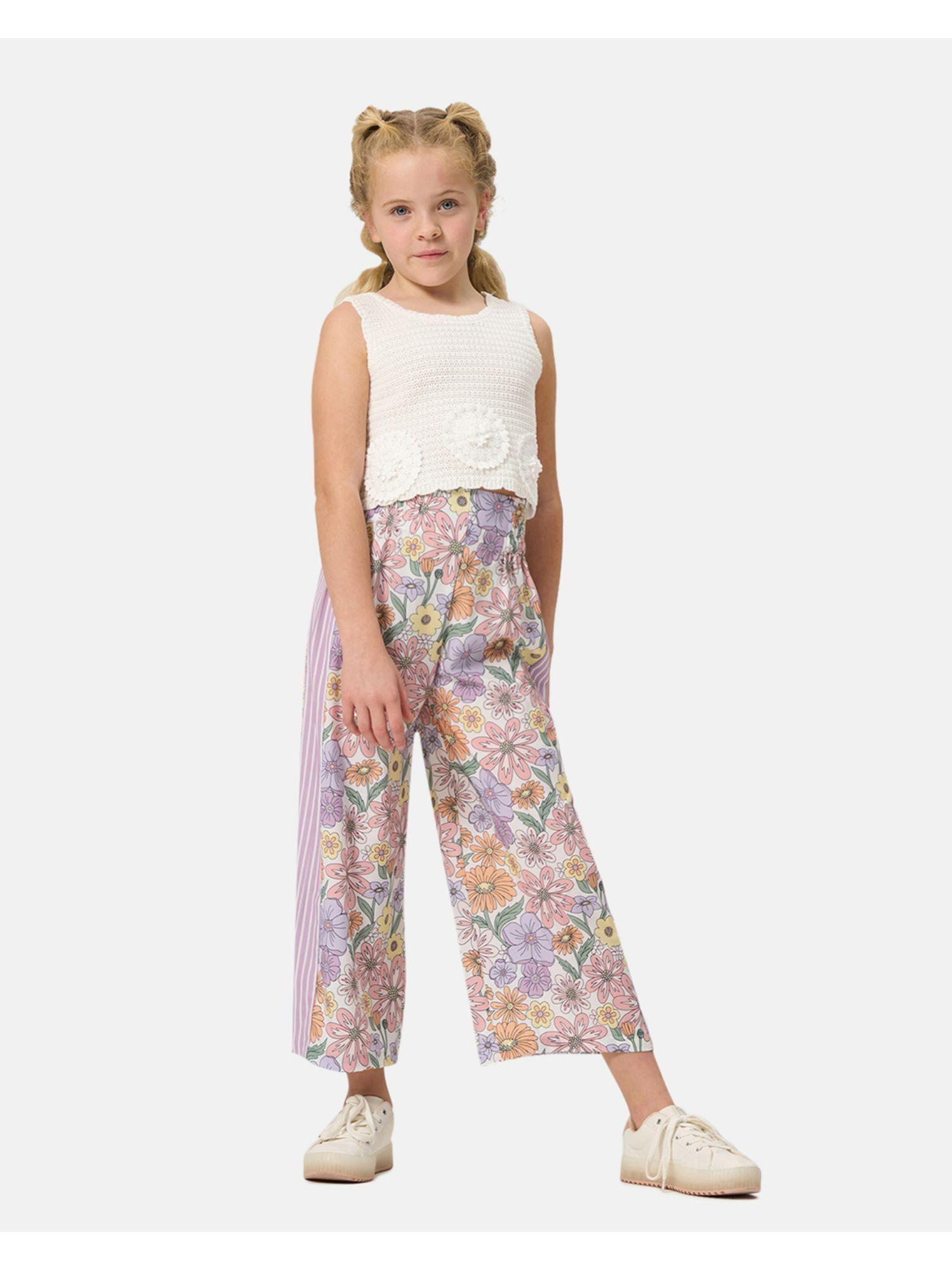 patti printed wide leg trousers