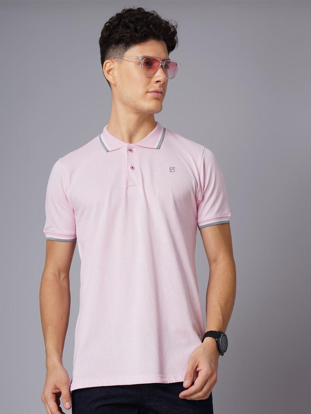 paul street polo collar bio finish slim fit pure cotton t-shirt