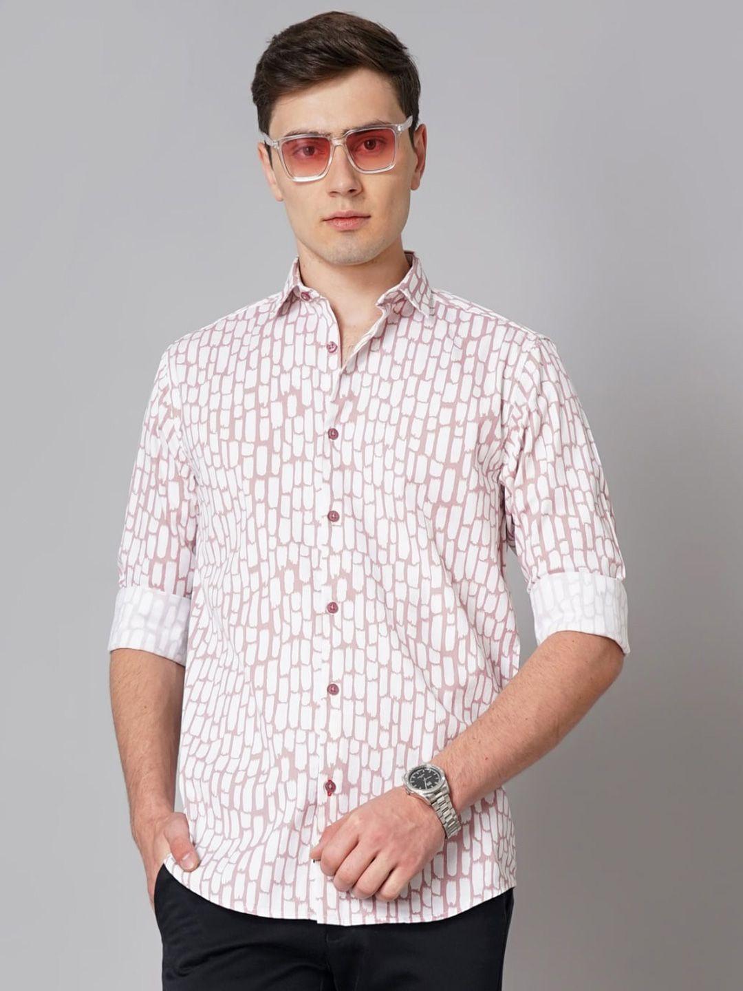 paul street standard slim fit abstract printed casual shirt