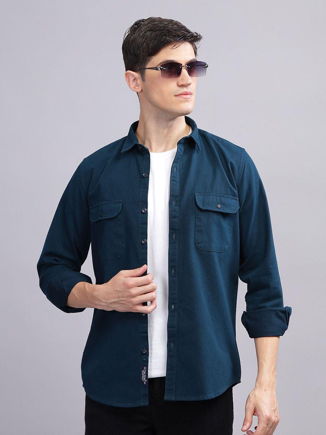 paul street standard slim fit cotton opaque casual shirt