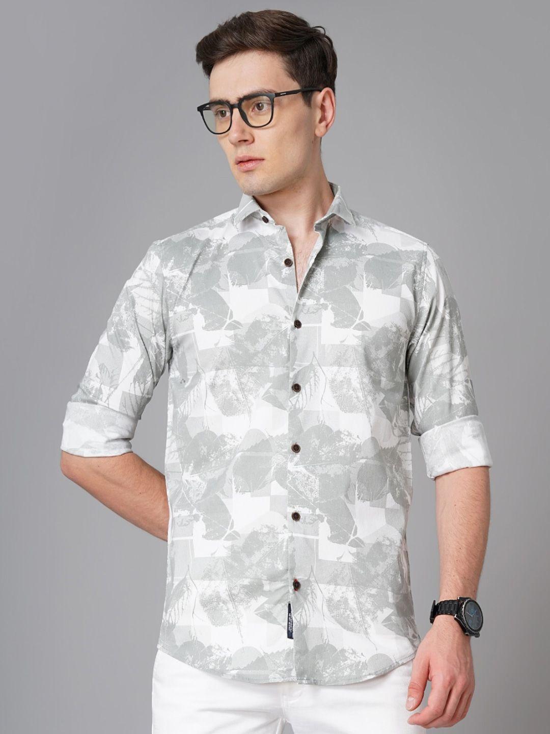 paul street standard slim fit floral printed casual shirt