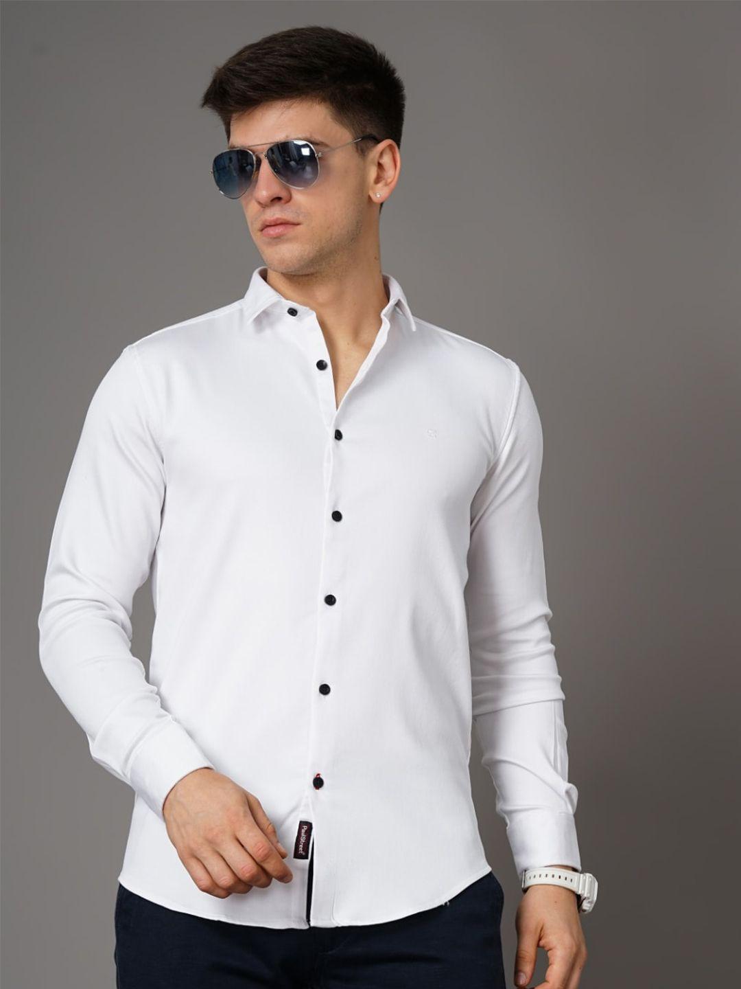 paul street standard slim fit opaque casual shirt