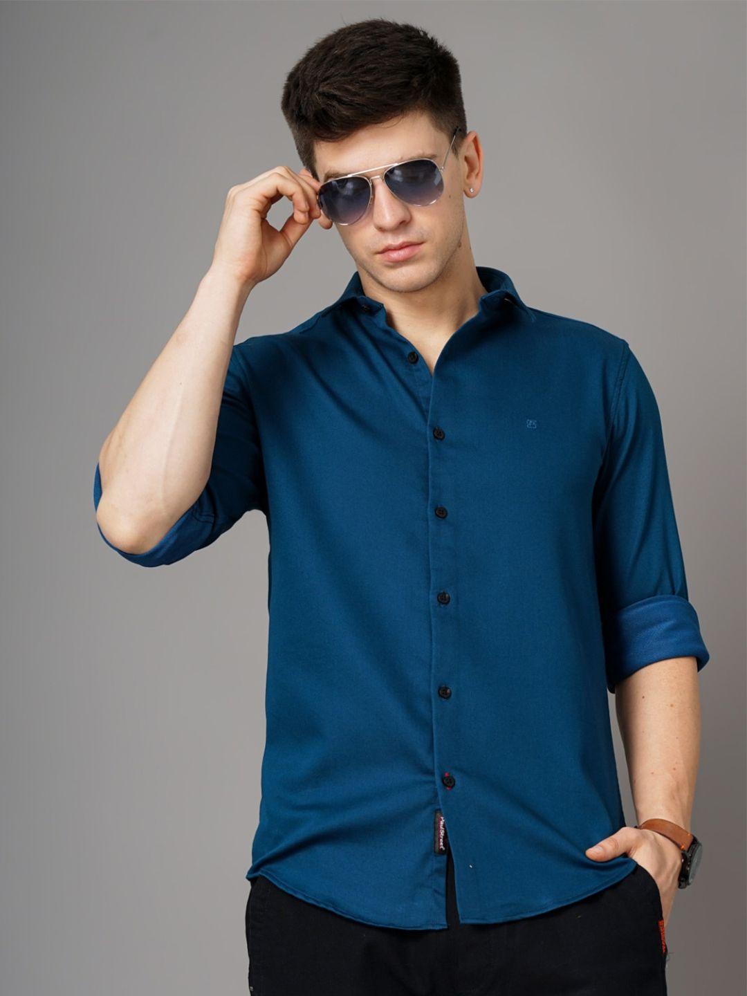 paul street standard slim fit opaque casual shirt