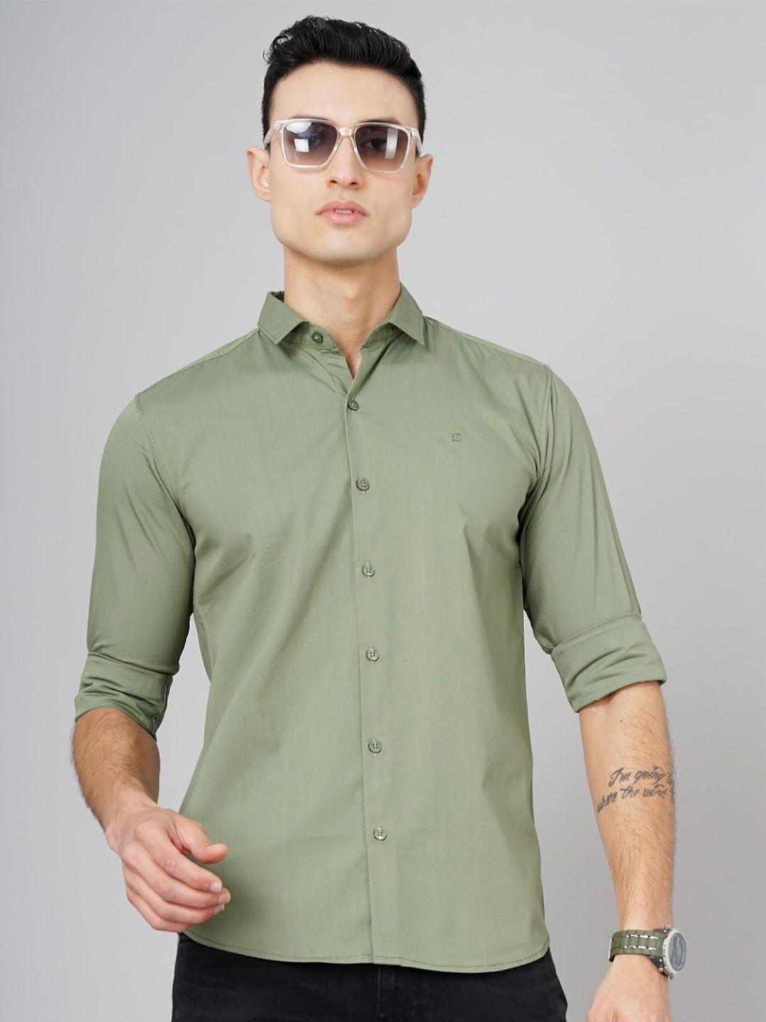 paul street standard slim fit spread collar casual shirt