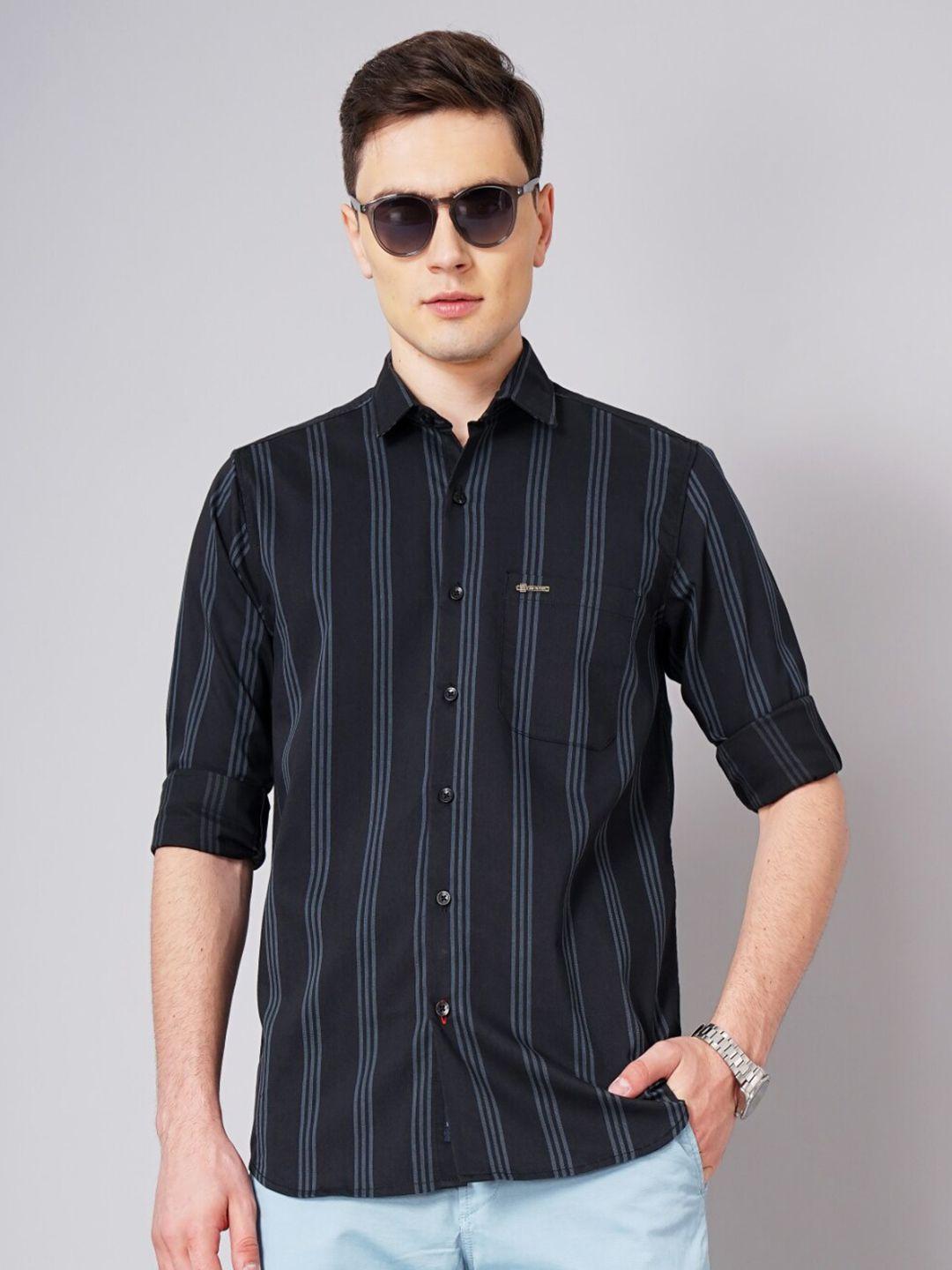 paul street standard striped slim fit opaque casual shirt