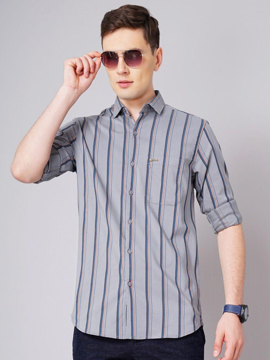 paul street standard striped slim fit opaque casual shirt