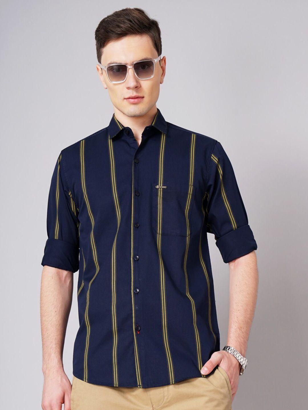 paul street standard striped slim fit opaque cotton casual shirt