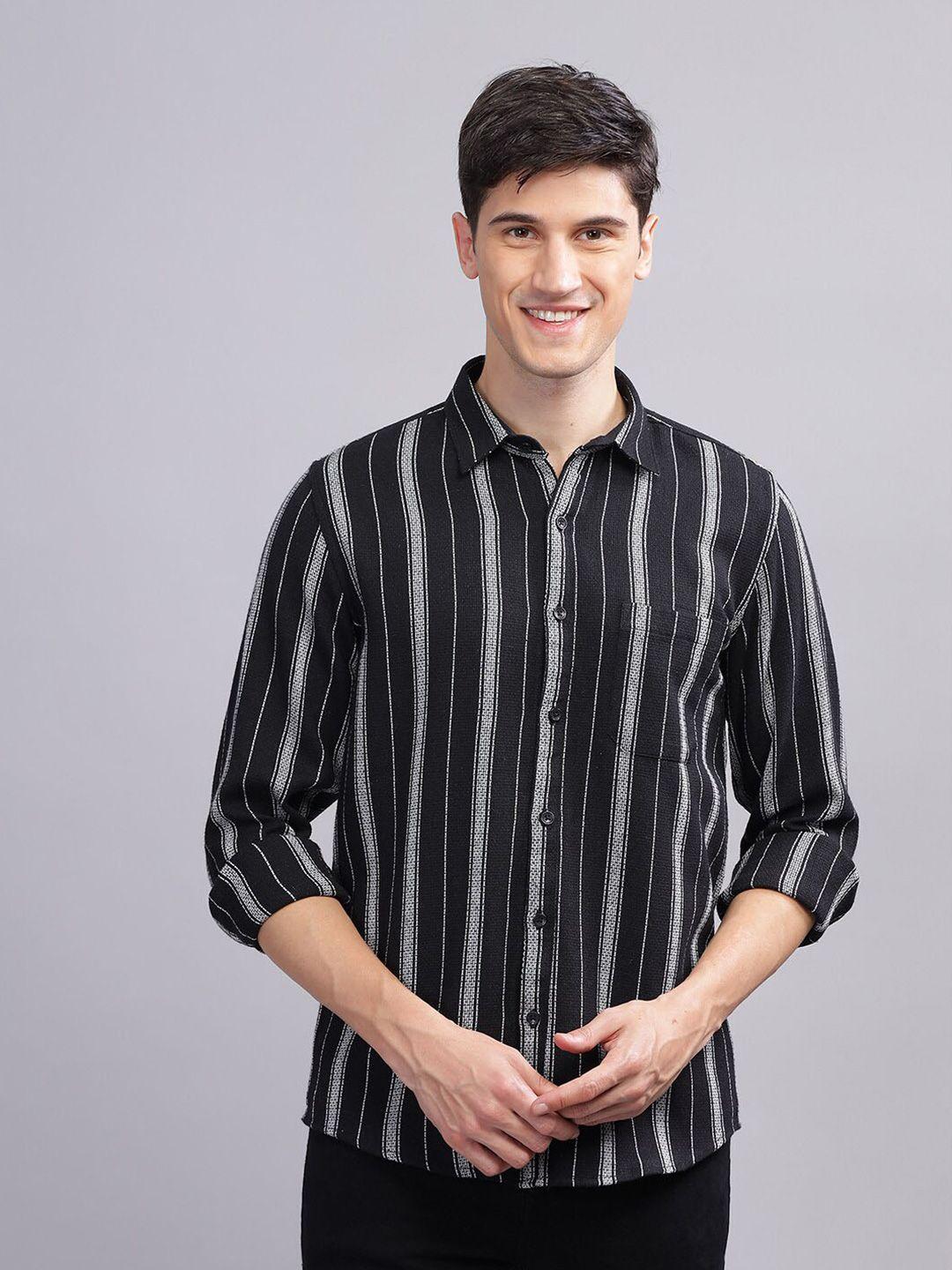 paul street striped standard slim fit cotton opaque casual shirt