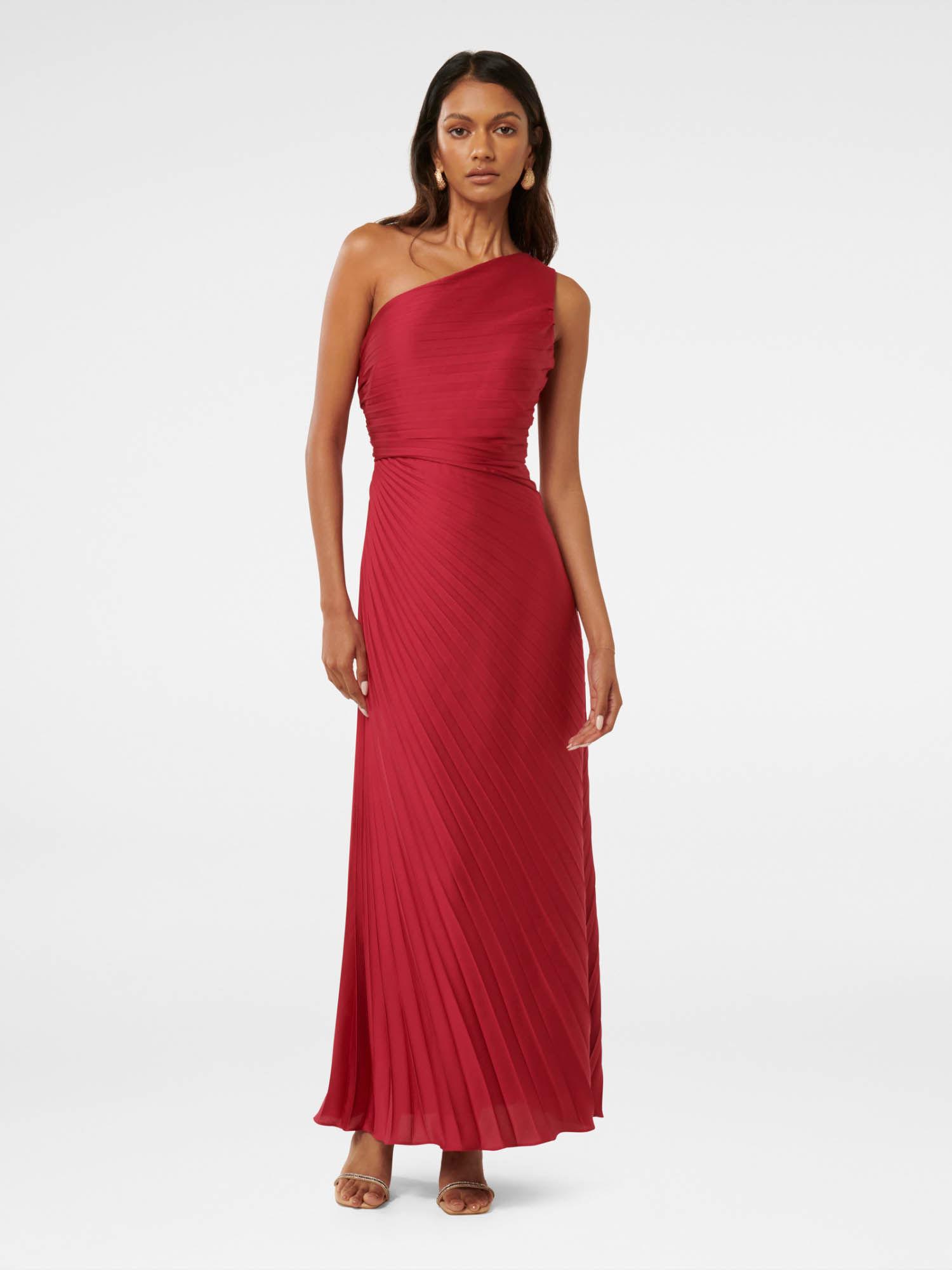 paula petite one shoulder maxi dress