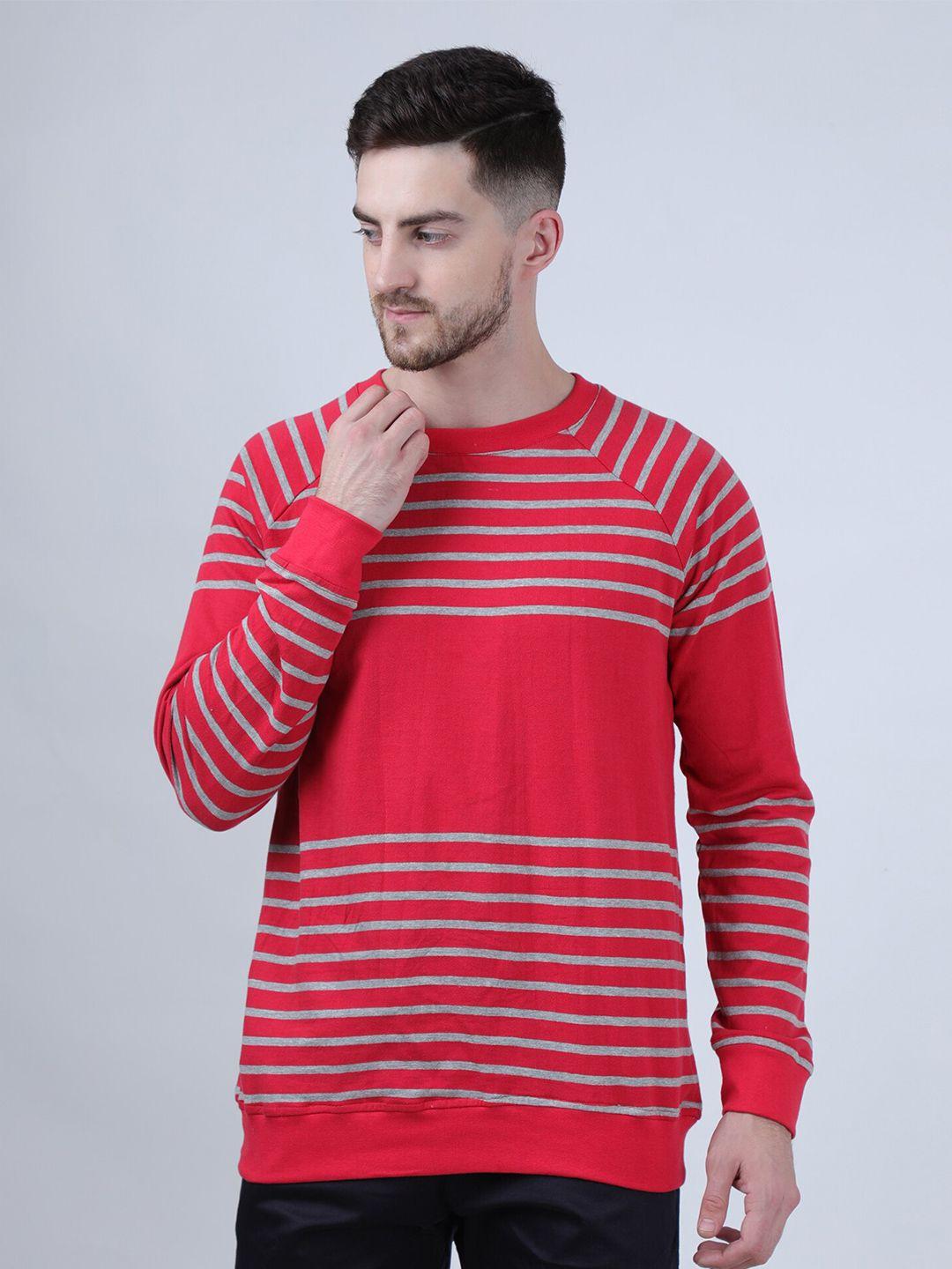 pause sport striped fleece pullover sweatshirt