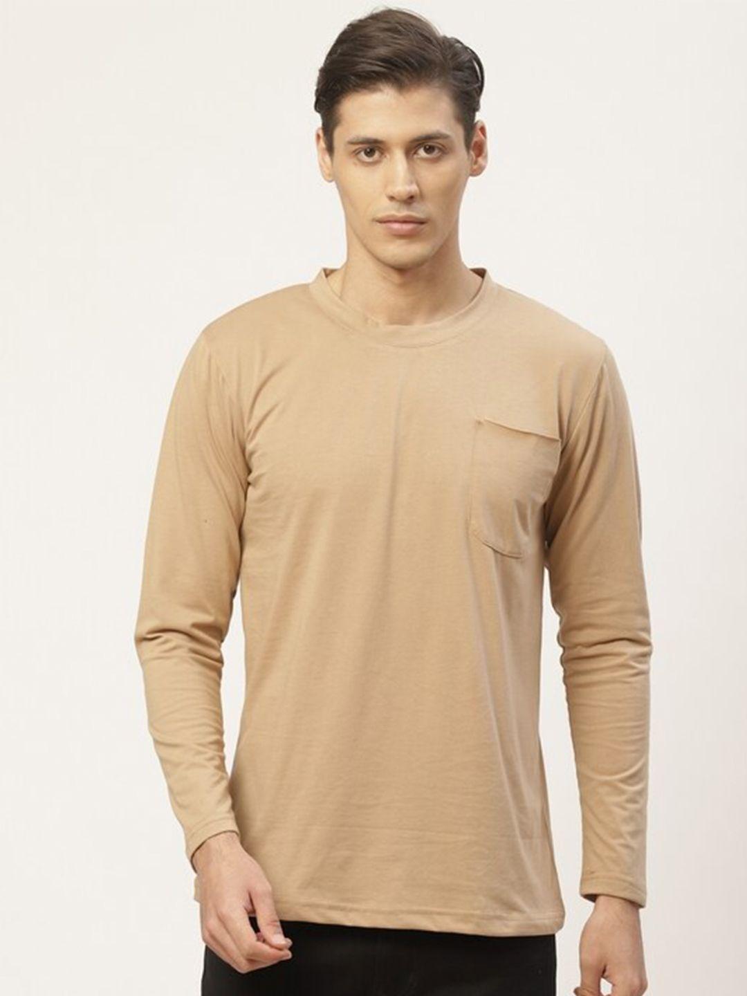 pause sport men beige cotton t-shirt