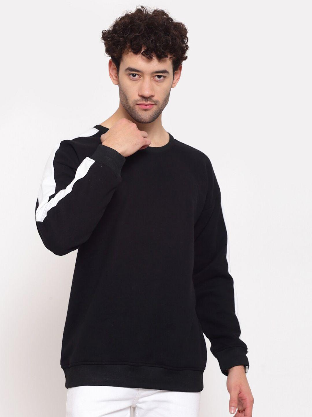 pause sport men black antimicrobial cotton sweatshirt