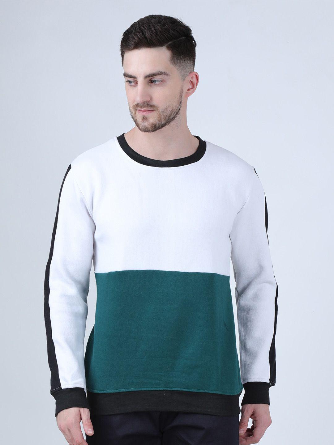 pause sport men colourblocked fleece sweatshirt