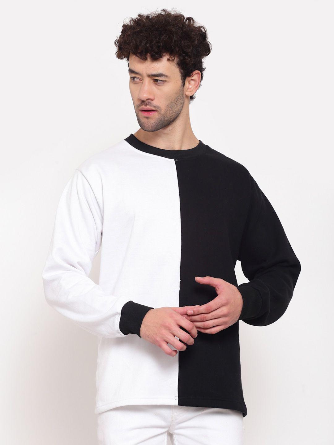 pause sport men white colourblocked antimicrobial sweatshirt