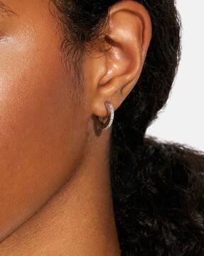 pave huggie earrings
