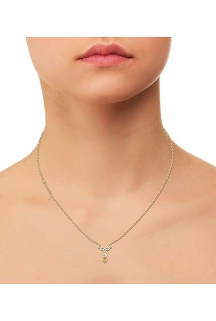pc jeweller fidelity 22 kt gold pendant with chain