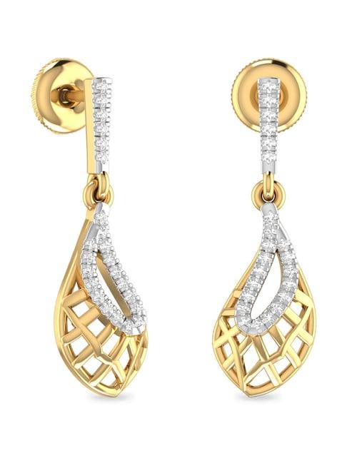 pc jeweller 18k gold the donnally earrings for women