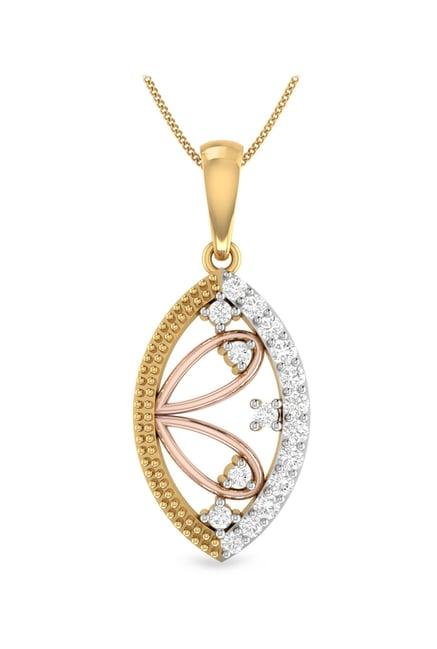 pc jeweller corrigan 22 kt gold pendant without chain