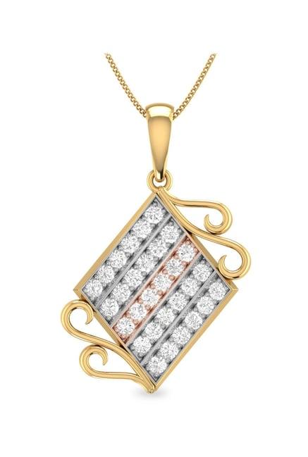 pc jeweller delancy 22 kt gold pendant without chain