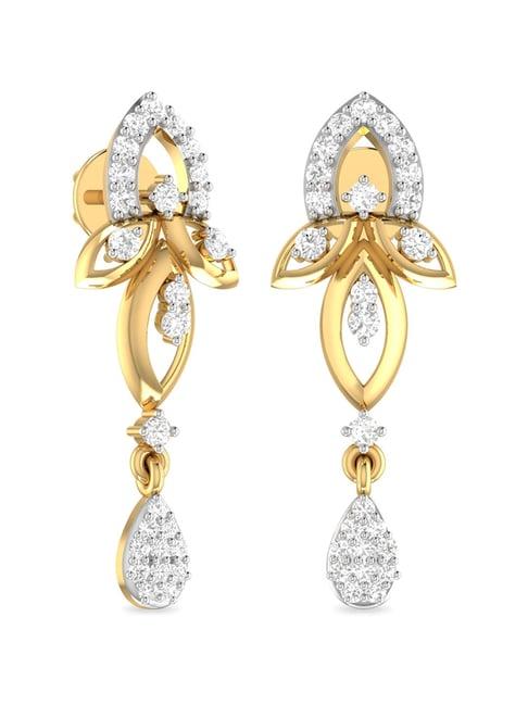 pc jeweller eion 22 kt gold earrings