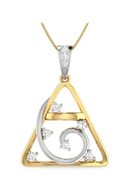 pc jeweller pavan 22 kt gold pendant without chain