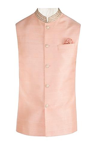 peach-embroidered-bundi-jacket-for-boys