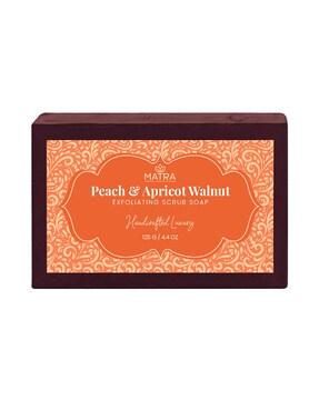 peach apricot & walnut scrub soap