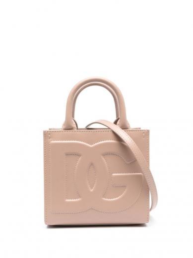 peach beige dg logo satchel bag