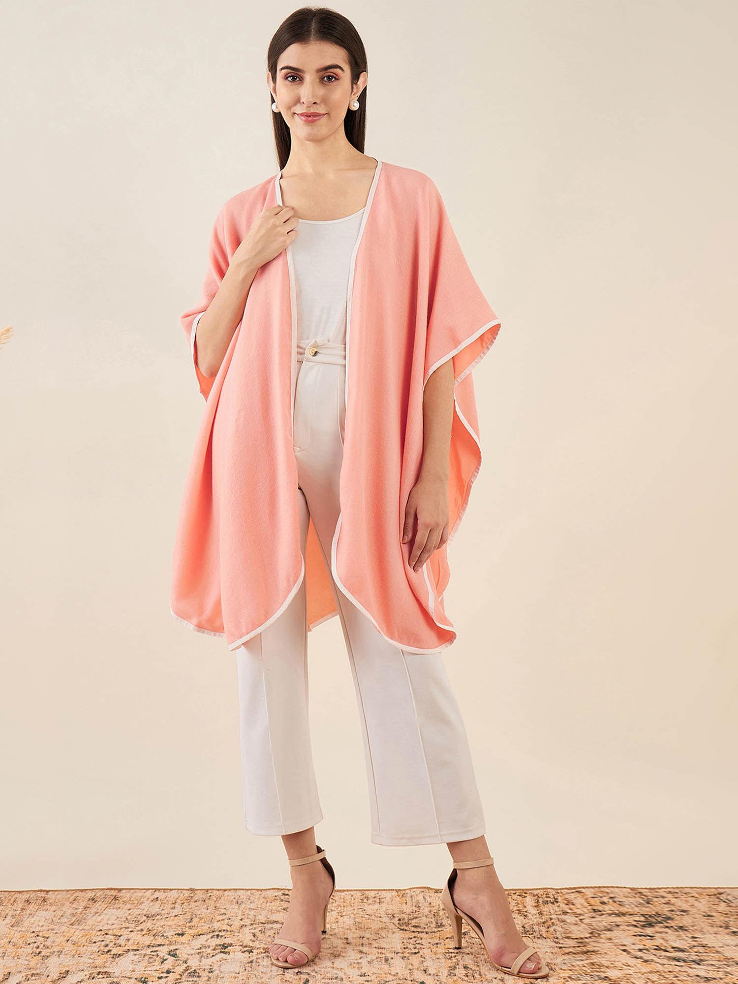 peach cashmere cape