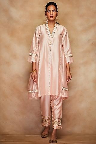 peach chanderi tunic