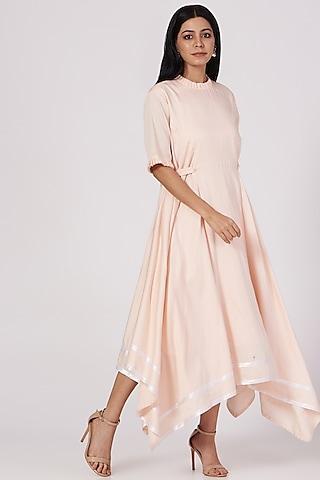 peach cotton dress