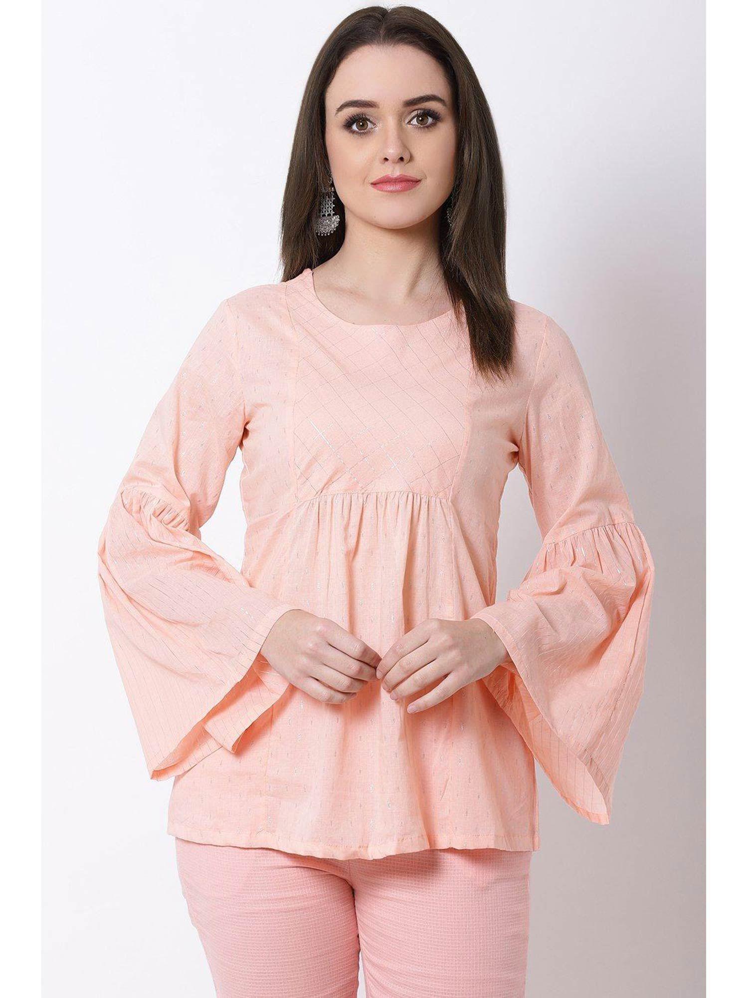 peach cotton indie top