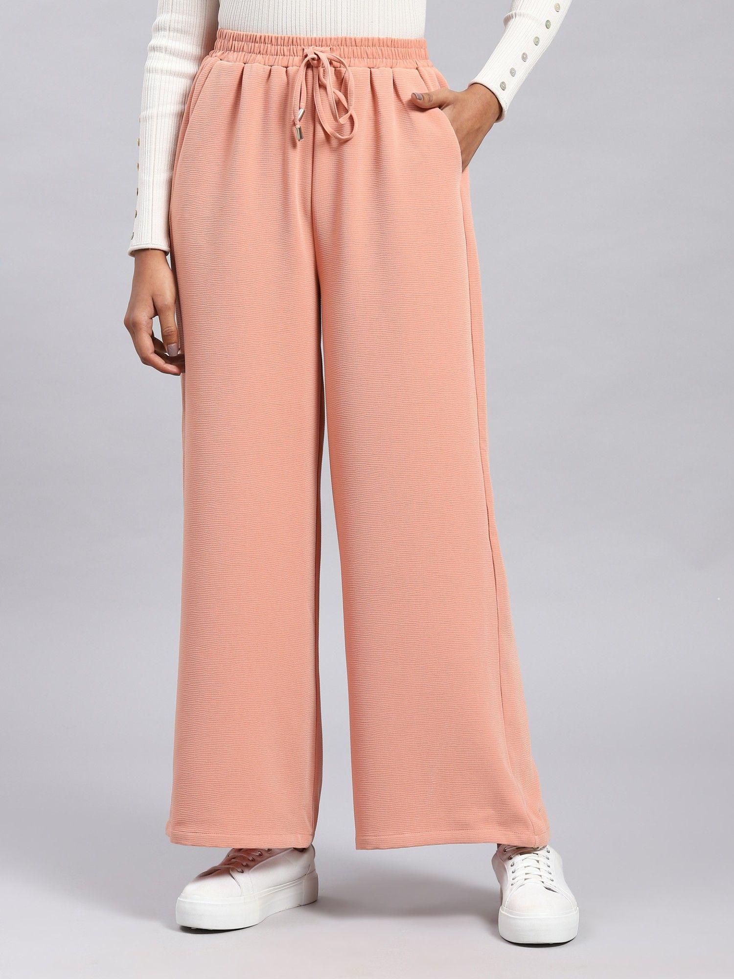 peach elasticated pant with drawstring