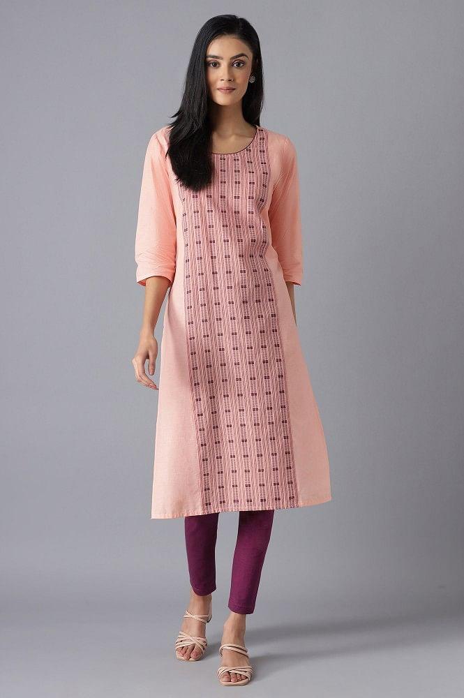 peach ethnic kurta