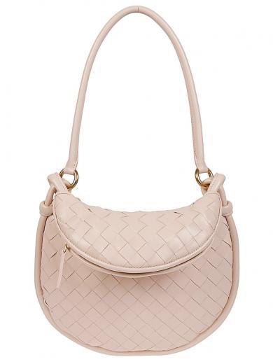 peach gemelli small leahter shoulder bag