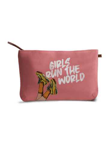 peach girls run the world regular stash pouch